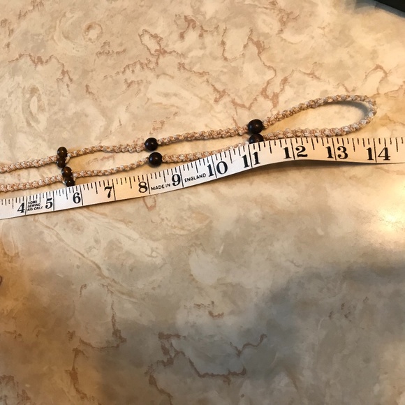 Vintage braided Long Necklace with Beading - 28 inches long - Picture 5 of 9